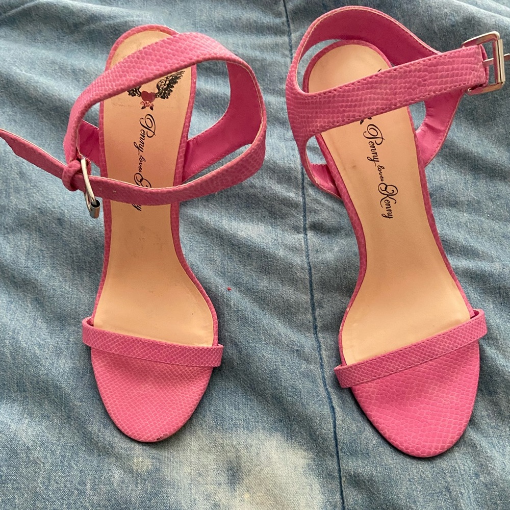 Pink “Snake” sandal Heels